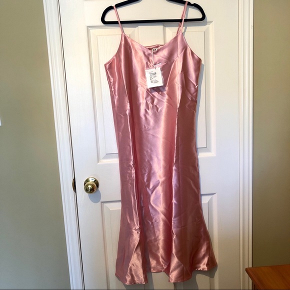 Pink Fishtail Maxi Slip Dress - Picture 6 of 6